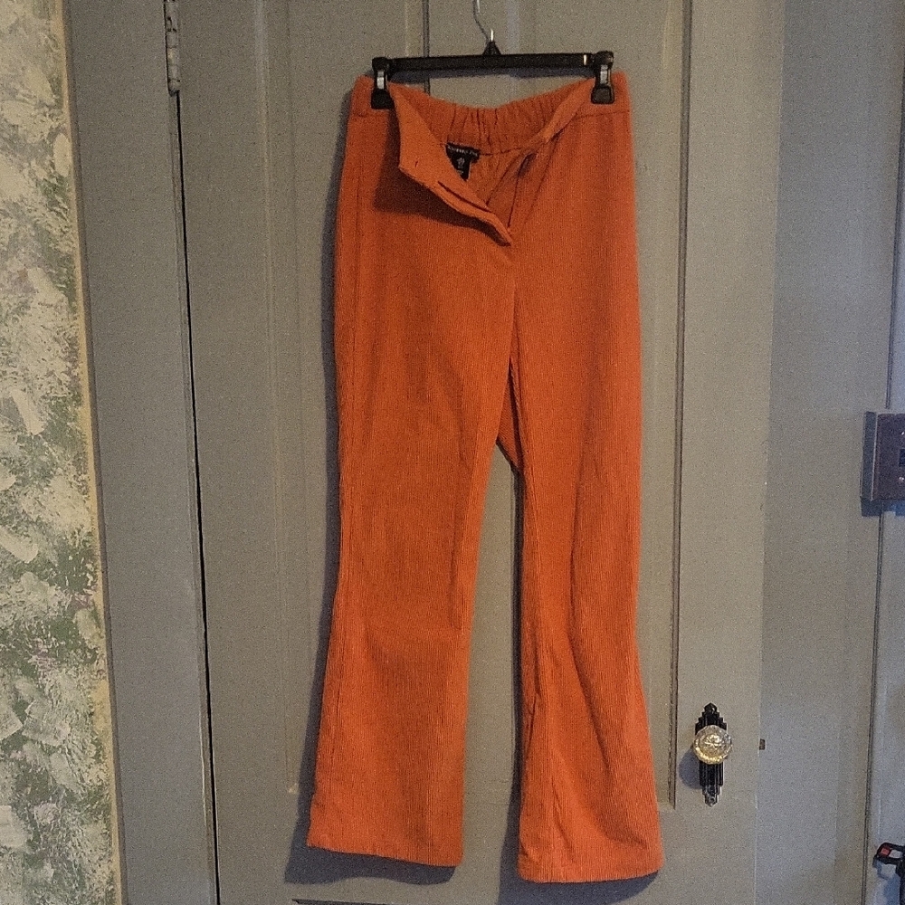 Vibrant Orange Flare Women's Pants